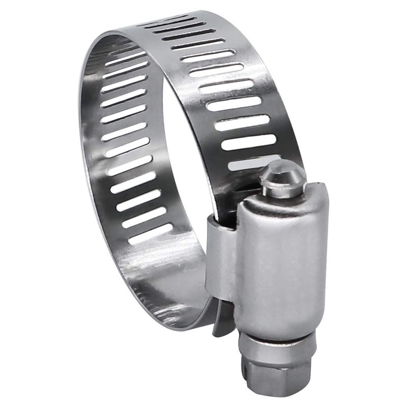 ROADFORMER 1.25" Worm Gear Hose Clamp - SAE 20 Size, Full Stainless Steel with 1/2" Band Width, Working Range 21mm - 44mm Hose Clamps, 10 Pack - Image 5